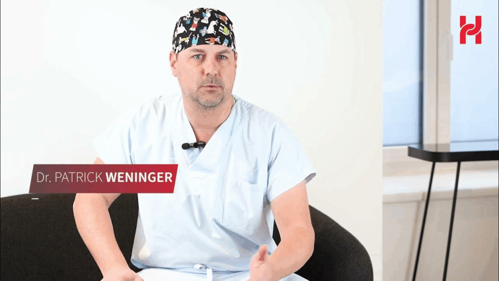 Dr. Patrick Weninger performing ACL reconstruction surgery